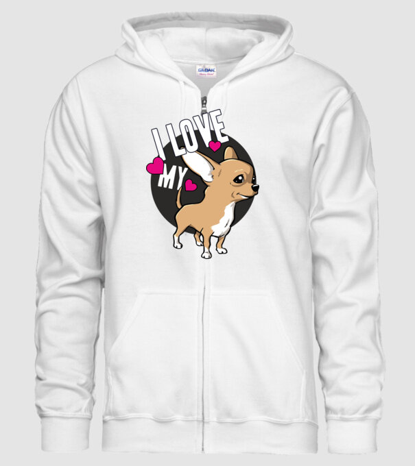 I love my Chihuahua model alb pe tricou