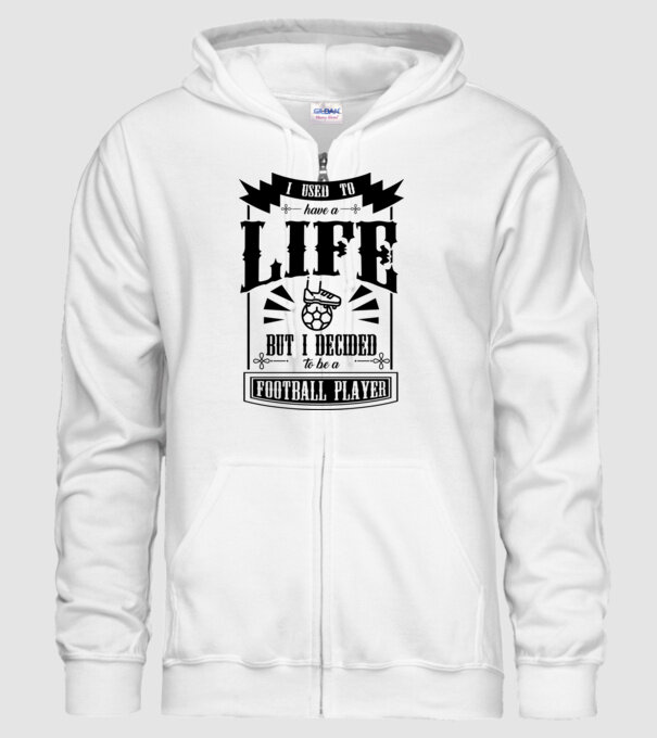 I used to have a life FOTBALIST model alb pe tricou
