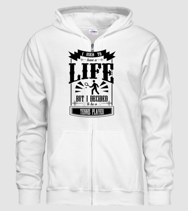 I used to have a life JUCĂTOR TENIS model alb pe tricou