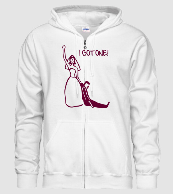 i got one model alb pe tricou