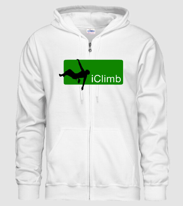 iClimb model alb pe tricou