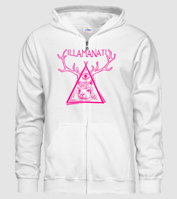 Illamanati model alb pe tricou