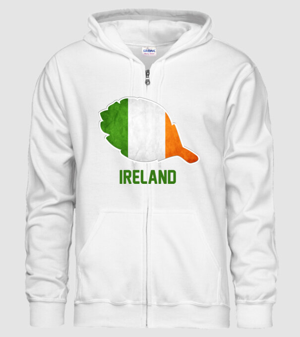Steag irlandez model alb pe tricou