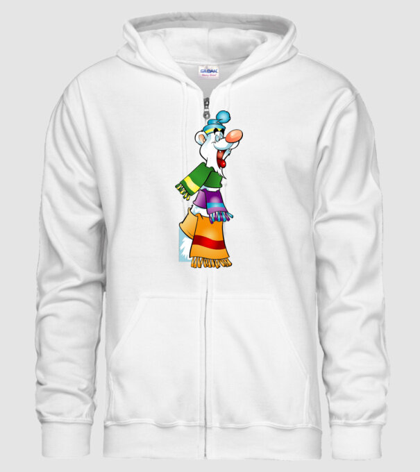 urs polar model alb pe tricou