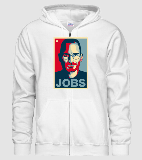 Jobs pop art model alb pe tricou