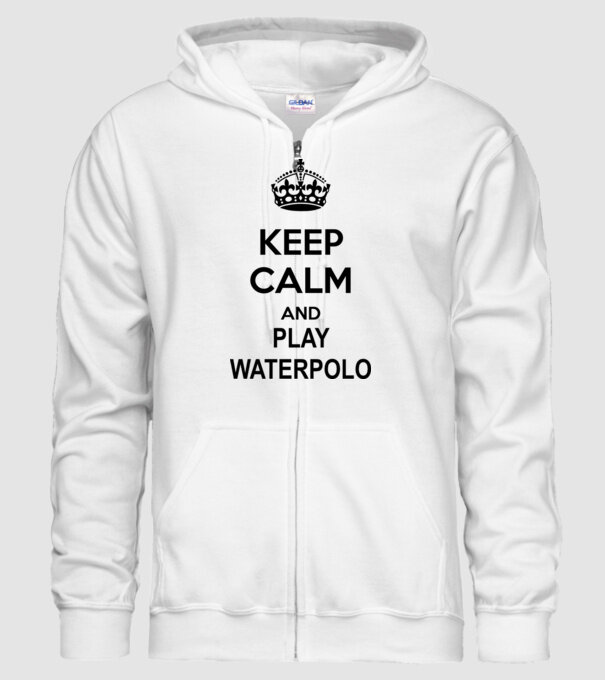 Keep Calm and play waterpolo model alb pe tricou