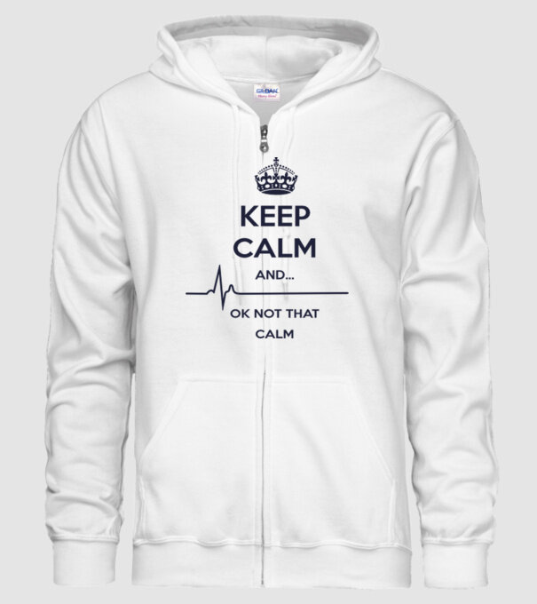 Keep calm and... Ok not that calm model alb pe tricou