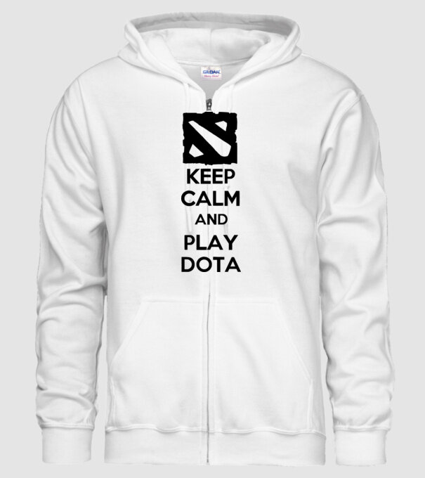 keep calm play dota model alb pe tricou