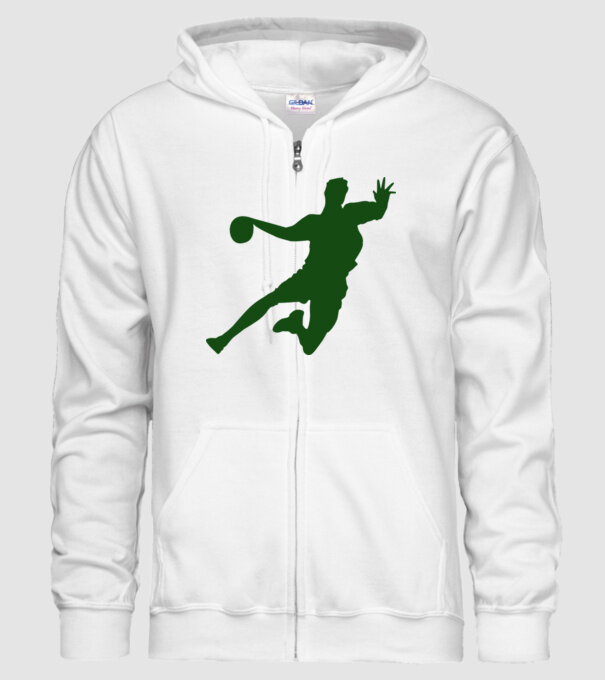 Voleibalist model alb pe tricou