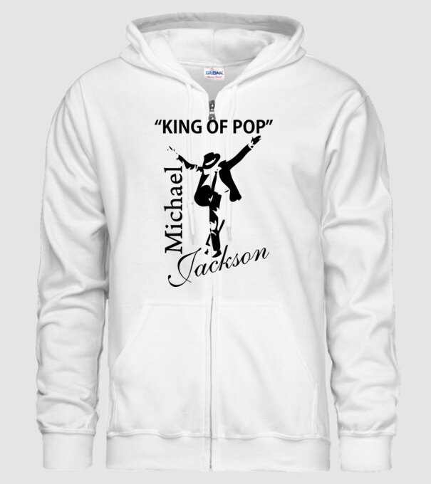 King Of Pop model alb pe tricou