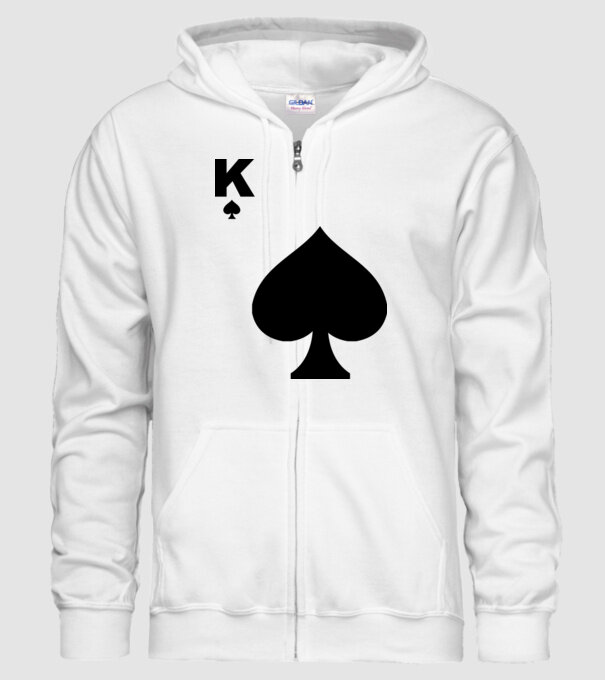 Rege model alb pe tricou