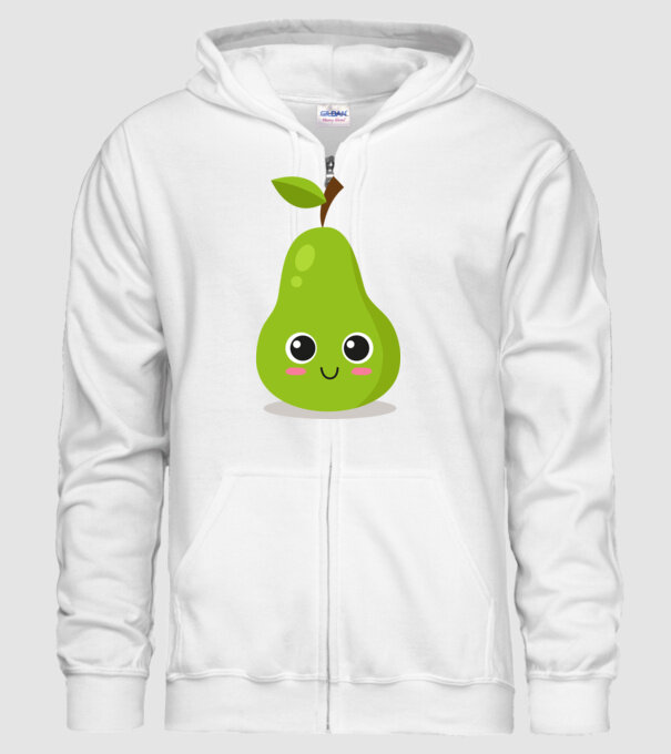 Pere model alb pe tricou