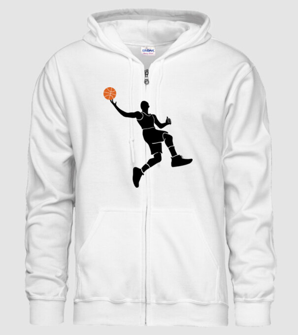 Baschet model alb pe tricou