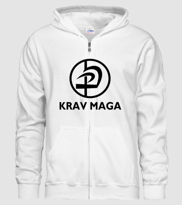 Kravmaga model alb pe tricou