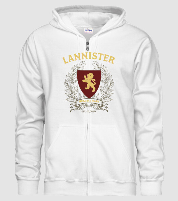 Lannister model alb pe tricou