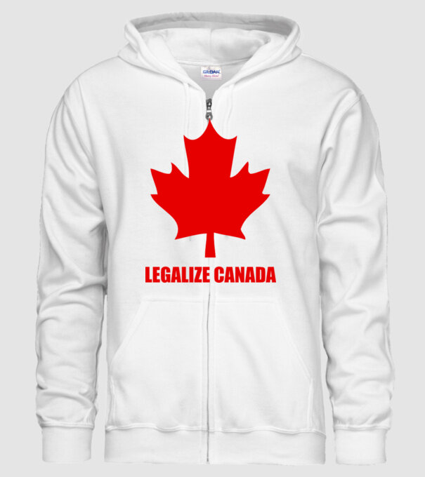 Legalize Canada model alb pe tricou