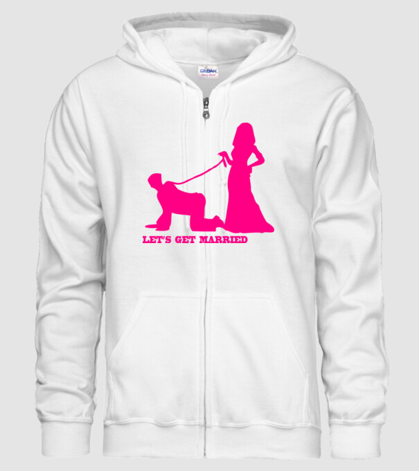 lets get married model alb pe tricou