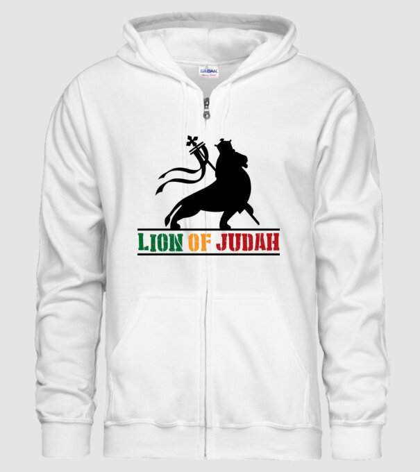 Lion Of Judah model alb pe tricou