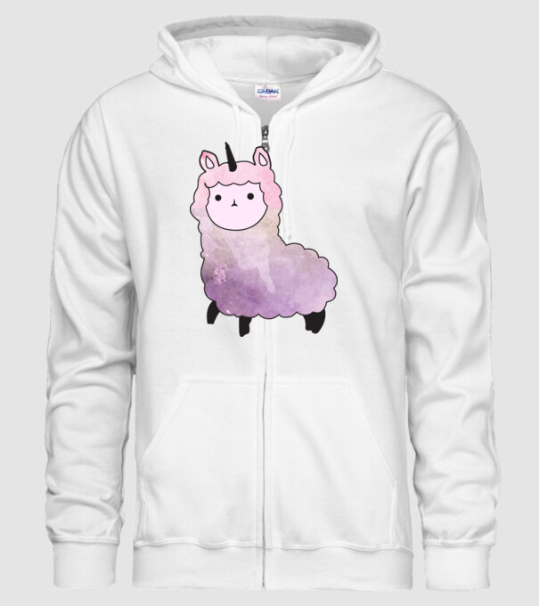 Llamacorn cutie model alb pe tricou