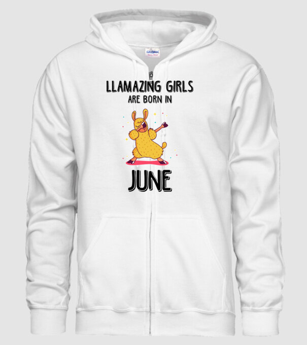 llamazing girls are born in june black model alb pe tricou