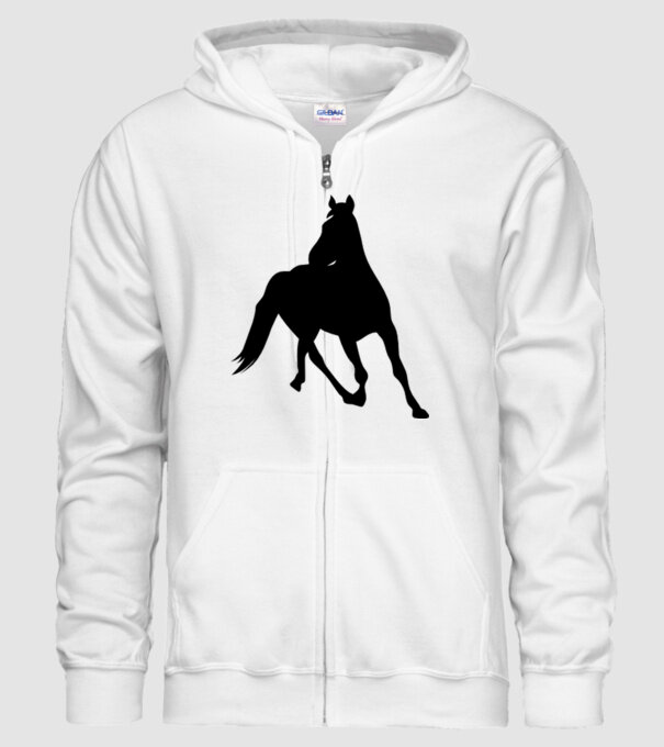 cal model alb pe tricou