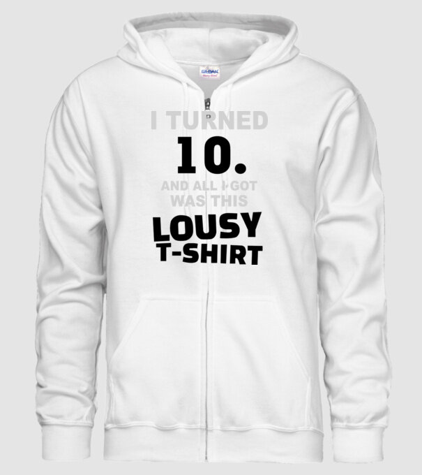 Lousy T-shirt 10 model alb pe tricou