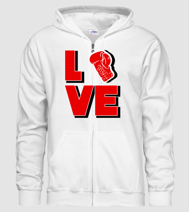 LOVE BOX model alb pe tricou