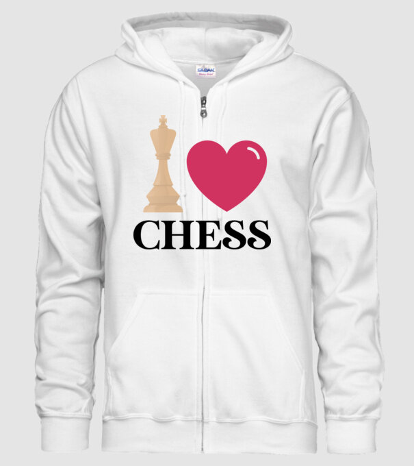 Love chess model alb pe tricou