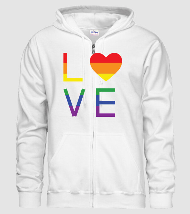 love lgbtq model alb pe tricou