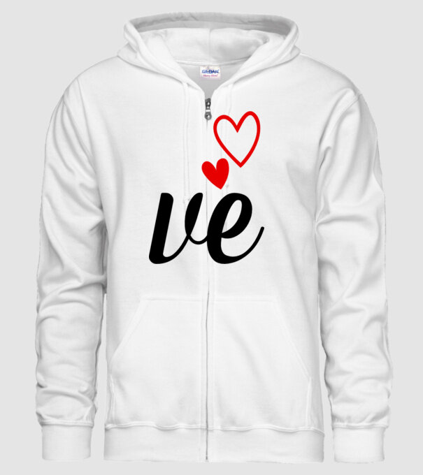 Cuplu LOVE model alb pe tricou
