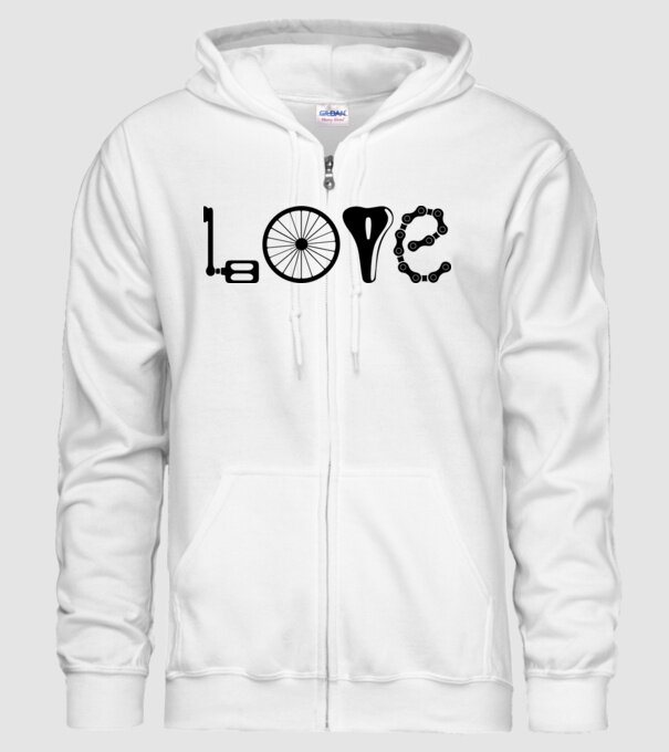 love bicicletă model alb pe tricou