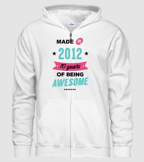 MADE in 2012 model alb pe tricou