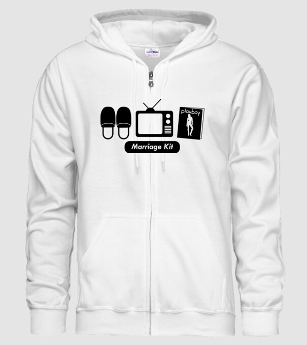 Marriage kit model alb pe tricou
