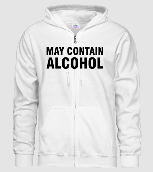 May contain alcohol model alb pe tricou