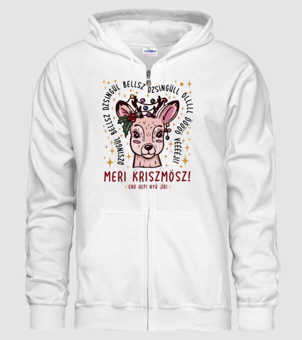 Cană dimensionată meri cristmăs djingăl bel model alb pe tricou