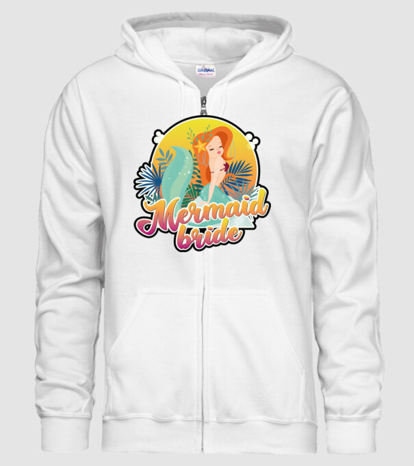 Mermaid bride hawaii model alb pe tricou