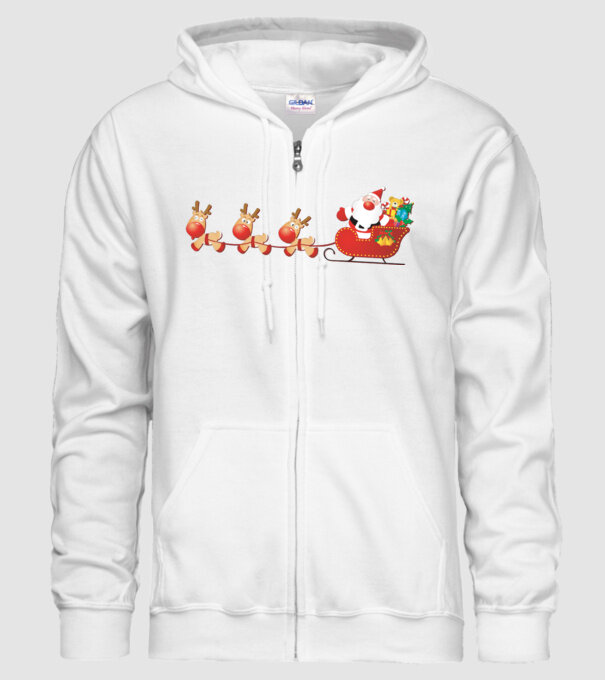 moș Nicolae model alb pe tricou