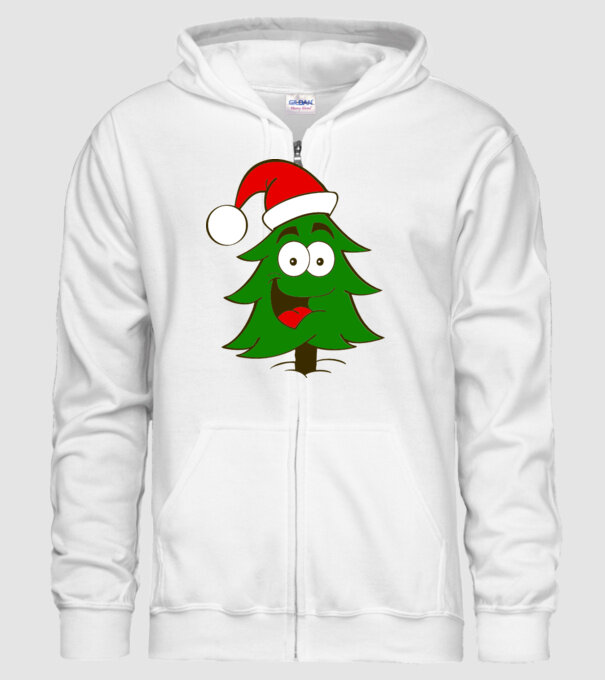 Brad Moș Crăciun 4 culori model alb pe tricou