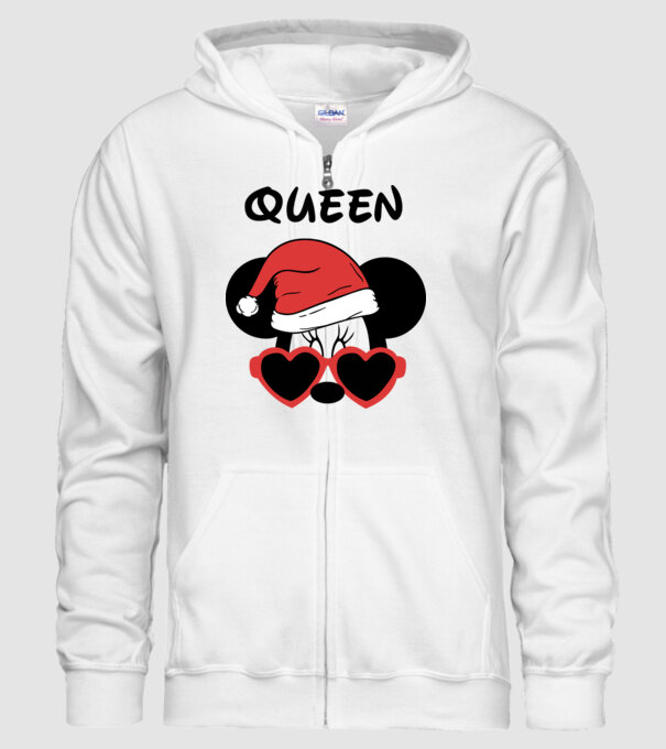 minnie santa queen model alb pe tricou