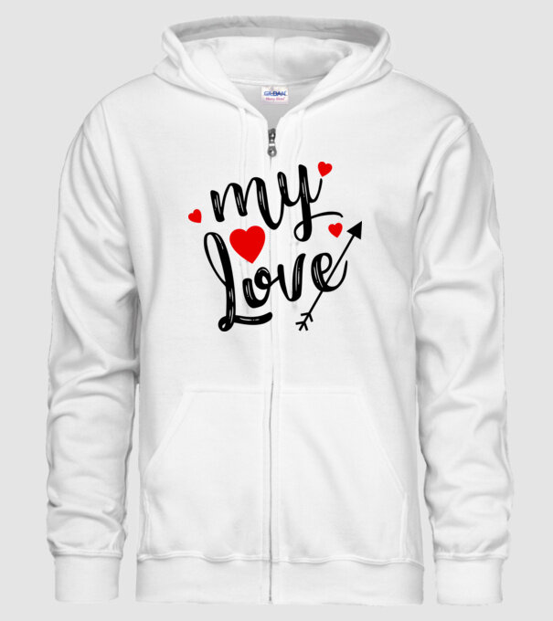 My love model alb pe tricou