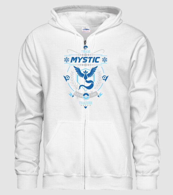 Mystic team model alb pe tricou