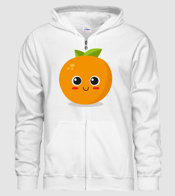 Portocală model alb pe tricou