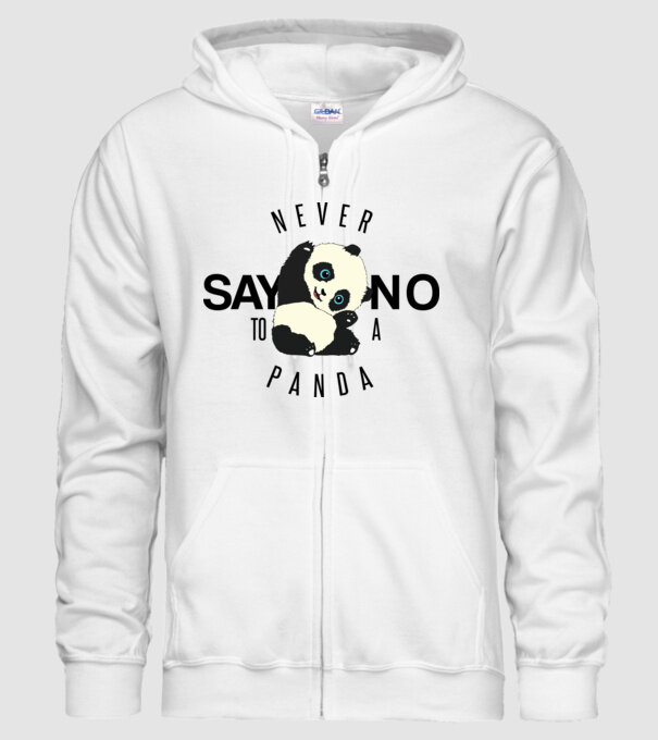 Never say no model alb pe tricou