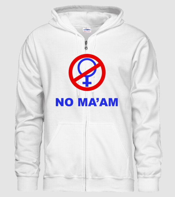 No maam eleje model alb pe tricou
