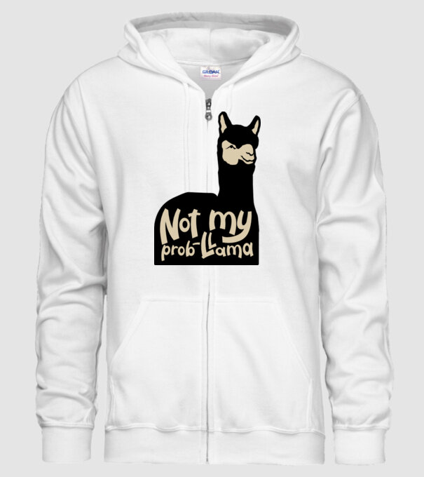 Not my problama model alb pe tricou
