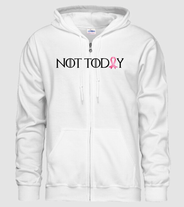Not today model alb pe tricou