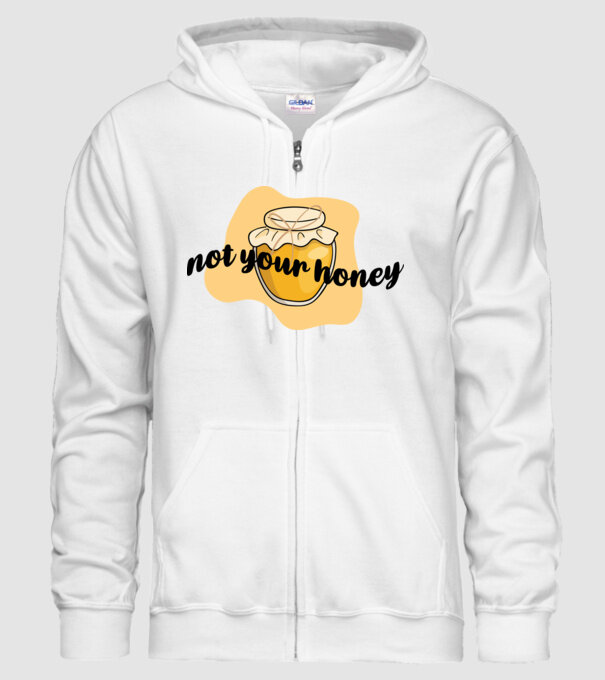 Not your honey model alb pe tricou