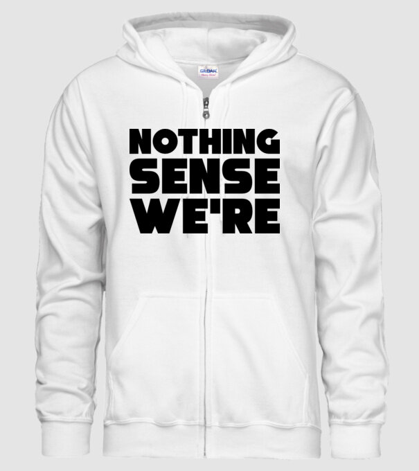 Cuplu Nothing makes sense... model alb pe tricou