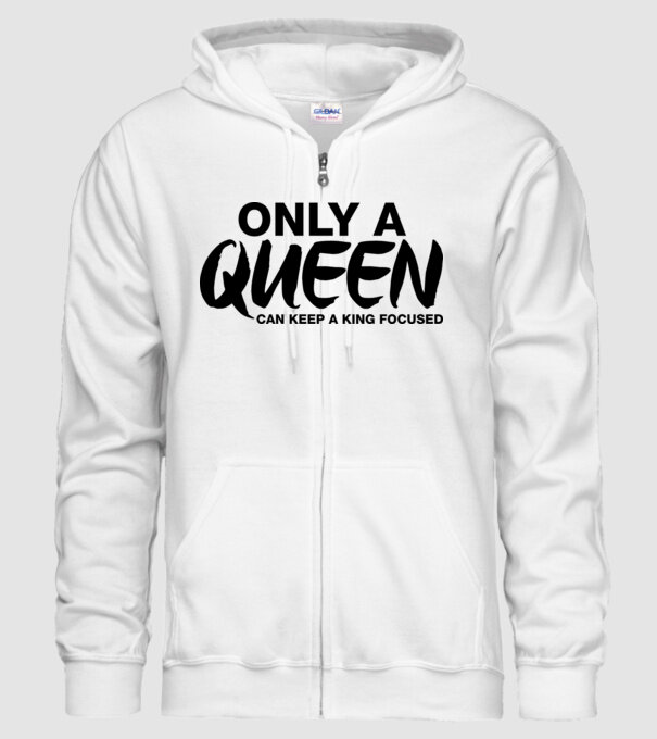 Only a Queen model alb pe tricou