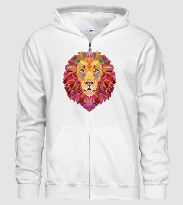 Leu design model alb pe tricou